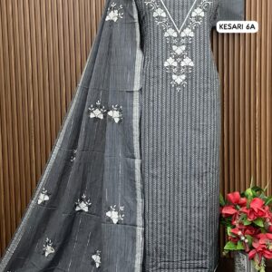 PURE HANDLOOM COTTON DESIGNER SHIRT (KESARI 6A)