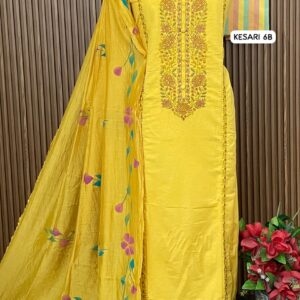 PURE HANDLOOM COTTON DESIGNER SHIRT (KESARI 6B)