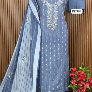 PURE HANDLOOM COTTON DESIGNER SHIRT (DENIM)