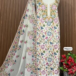 Designer rayon embriodery all over suit (4.75 mtrs approx) (MAYA6)