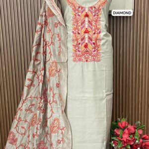 MODAL DESIGNER SHIRT KANTHA WORK NECK (DIAMOND)