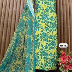 ALLOVER 5 MTRS PURE LAWN COTTON DIGITAL DESIGNER SUIT (HYPE)