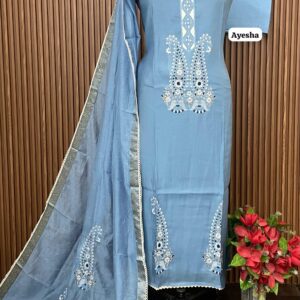 MUL CHANDERI DESIGNER SHIRT (AYESHA)