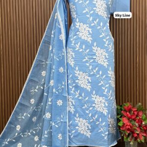 PURE COTTON DESIGNER SHIRT (SKY LINE)