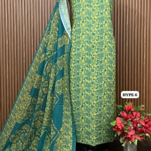 ALLOVER 5 MTRS PURE LAWN COTTON DIGITAL DESIGNER SUIT (HYPE 6)