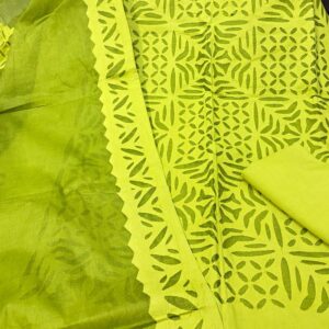 PURE COTTON DESIGNER APPLIQUE WORK FRONT BACK PLAIN SHIRT (MIX JUX)