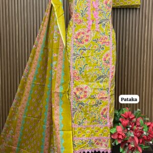 COTTON DESIGNER SHIRT LACES WORK (PATAKA)