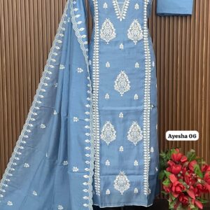 MUL CHANDERI DESIGNER SHIRT (AYESHA 06)
