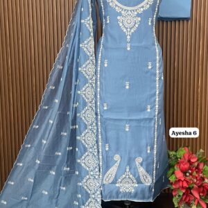 MUL CHANDERI DESIGNER SHIRT (AYESHA 6)