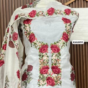 MUL CHANDERI DESIGNER SHIRT (KAASHVI)