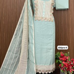MUL CHANDERI DESIGNER SHIRT (SHIPRA 6)