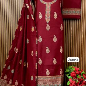 Premium Weaving Pashmina Suit With Designer Stole (ZEHAR 6)