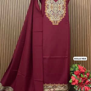 ALLOVER PURE VISCOSE CASHMILON PREMIUM KULLU WEAVING BORDER BOOTI SUIT (KULLU NECK)