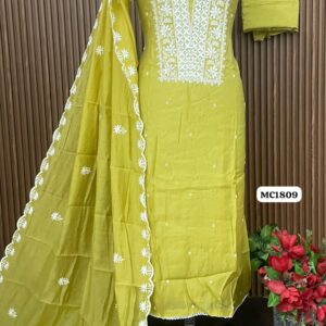 MUL CHANDERI DESIGNER SHIRT (MC1809)
