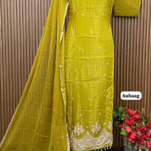GLASS ORGANZA DESIGNER SHIRT (SUHAAG)