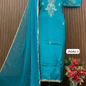 Designer glass organza handwork shirt (SHLOKA 6)