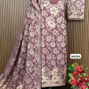 Premium kalamkari Weaving Pashmina Suit With Designer Stole (9032A)