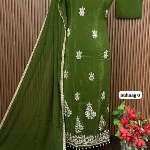 GLASS ORGANZA DESIGNER SHIRT (SUHAAG 6)