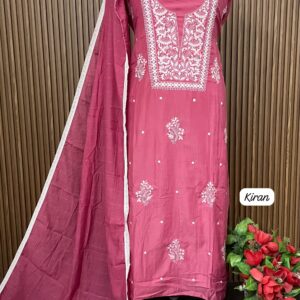 MUSLEEN COTTON DESIGNER SUIT ALLOVER 5 MTS (KIRAN)