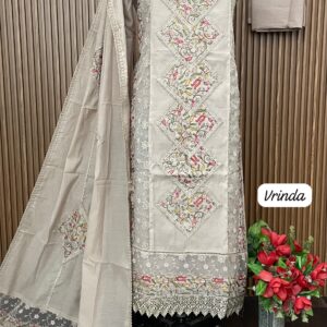 PURE MUL DESIGNER SHIRT (VRINDA)