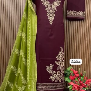 Premium kalamkari Weaving Pashmina Suit With Designer Stole (RIDHA)