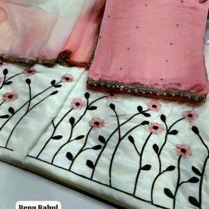 GLASS ORGANZA DESIGNER SHIRT (RENU RAHUL)