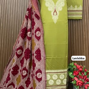Pure kaani Weaving Designer suit (LAVISHKA)