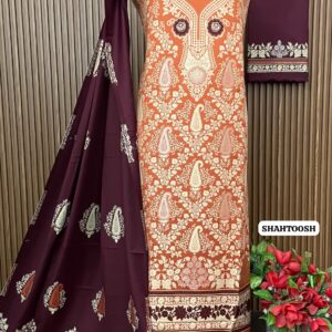 Pure kaani Weaving Designer suit (SHAHTOOSH)