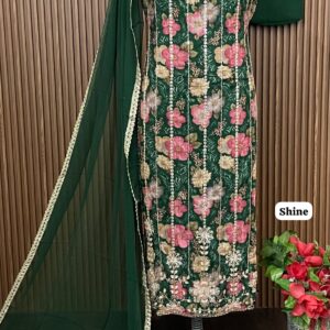 GLASS ORGANZA DESIGNER SHIRT (SHINE)