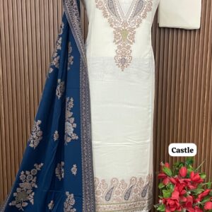 Pure kaani pashmina Weaving suit stole (CASTLE)