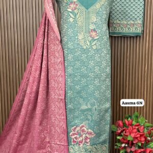 Premium kalamkari Weaving Pashmina Suit With Designer Stole (AASMA 6N)