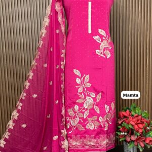 PURE CRAPE DESIGNER SUIT ALLOVER 5MTS (MAMTA)