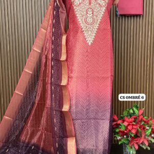 CHANDERI SILK DESIGNER OMBRE SHIRT (CS OMBRE 6)
