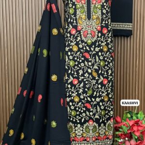 Premium kalamkari Weaving Pashmina Suit With Designer Stole (KAASHVI)