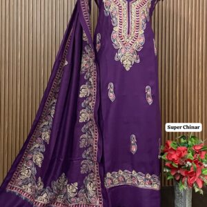 PASHMIMA DESIGNER KASHMIRI WORK ALLOVER SUIT (4.75MTR approx) (SUPER CHINAR)