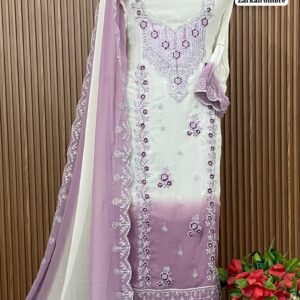 GEORGETTE OMBRE DESIGNER SHIRT (ZARKAN OMBRE)