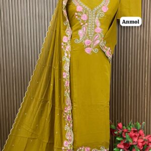 TISSUE MUL CHANDERI DESIGNER SHIRT (ANMOL)