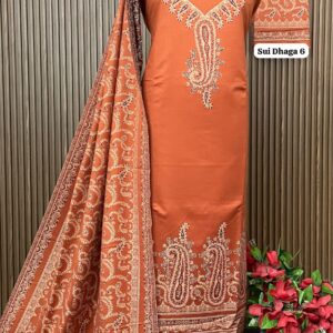 SUPER HIT Premium Weaving Pashmina Suit With Designer Stole (SUI DHAGA 6)