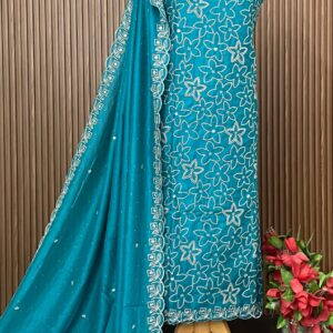 VICHITRA SILK ALLOVER 5 MTS DESIGNER SUIT(MC600Z)