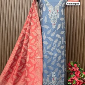 Premium kalamkari Weaving Pashmina Suit With Designer Stole (GULMARG N6)
