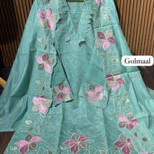 TISSUE MUL CHANDERI DESIGNER SHIRT (GOLMAAL)