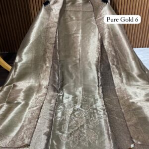 KANJIVARAM DESIGNER GIRAFFE SILK SUIT (PURE GOLD 6)