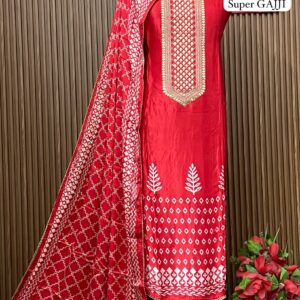 PURE GAJJI SATIN SILK DESIGNER SHIRT (SUPER GAJJI)