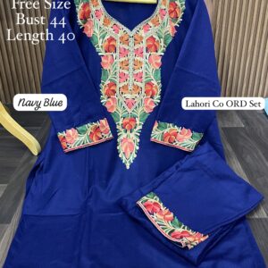 PASHMINA READY TO WEAR CO-ORD SET WITH KASHMIRI EMBROIDERY (LAHORI COORD SET)
