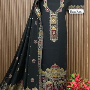 Premium kalamkari Weaving Pashmina Suit With Designer Stole (RAJA RANI)
