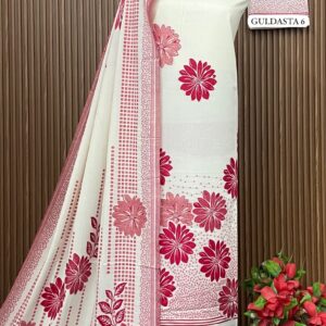 Premium Flower Weaving Pashmina Suit With Designer Stole (GULDASTA 6)