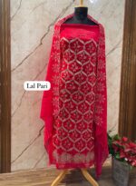 FENDI SILK DESIGNER SUIT ALLOVER 5 MTS FABRIC (LAL PARI)