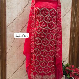FENDI SILK DESIGNER SUIT ALLOVER 5 MTS FABRIC (LAL PARI)