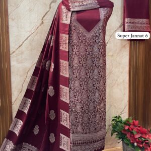 Premium Banarsi Weaving Pashmina Suit With Designer Stole (SUPER JANNAT 6)